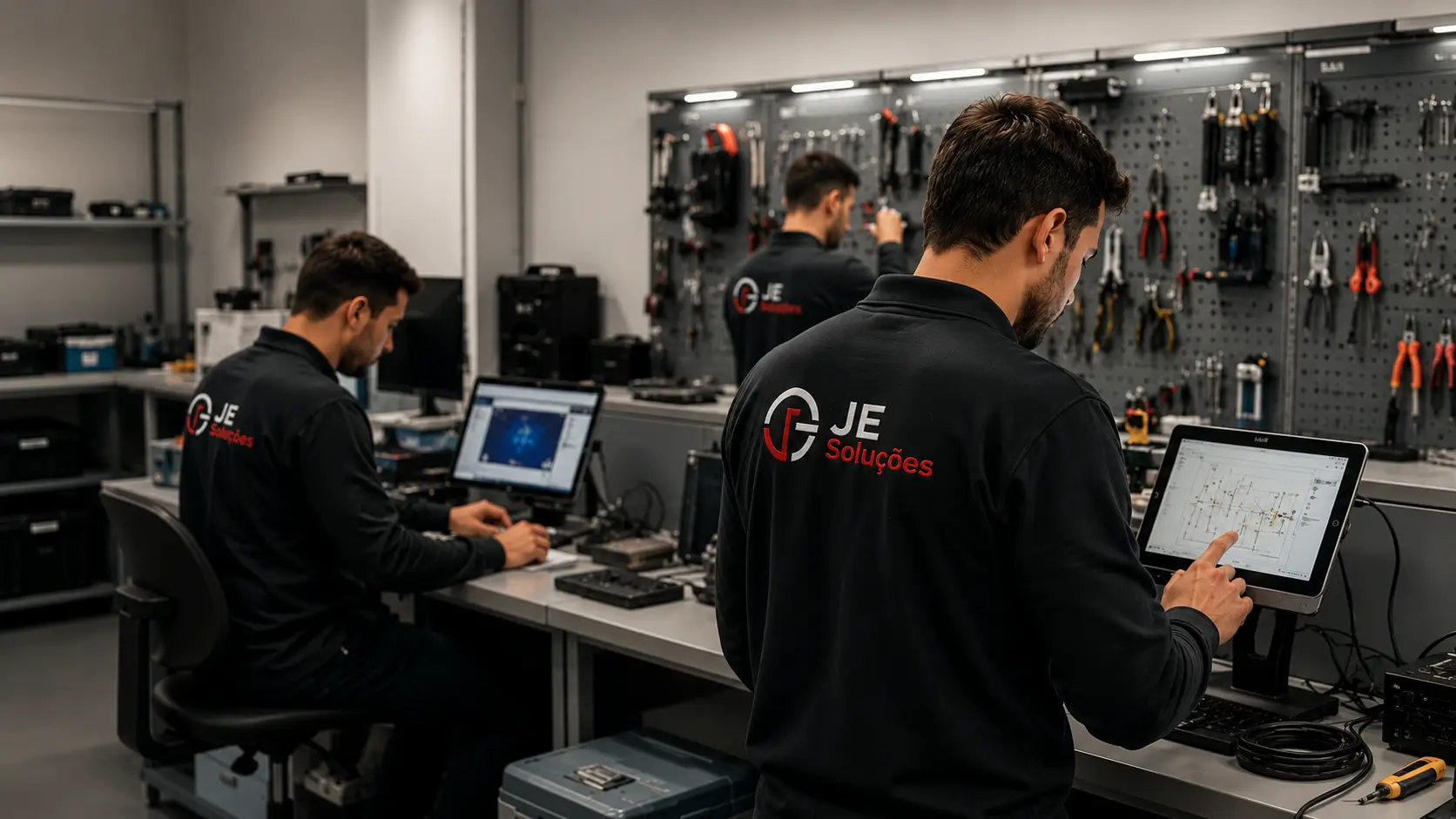 Equipe técnica da JE Soluções